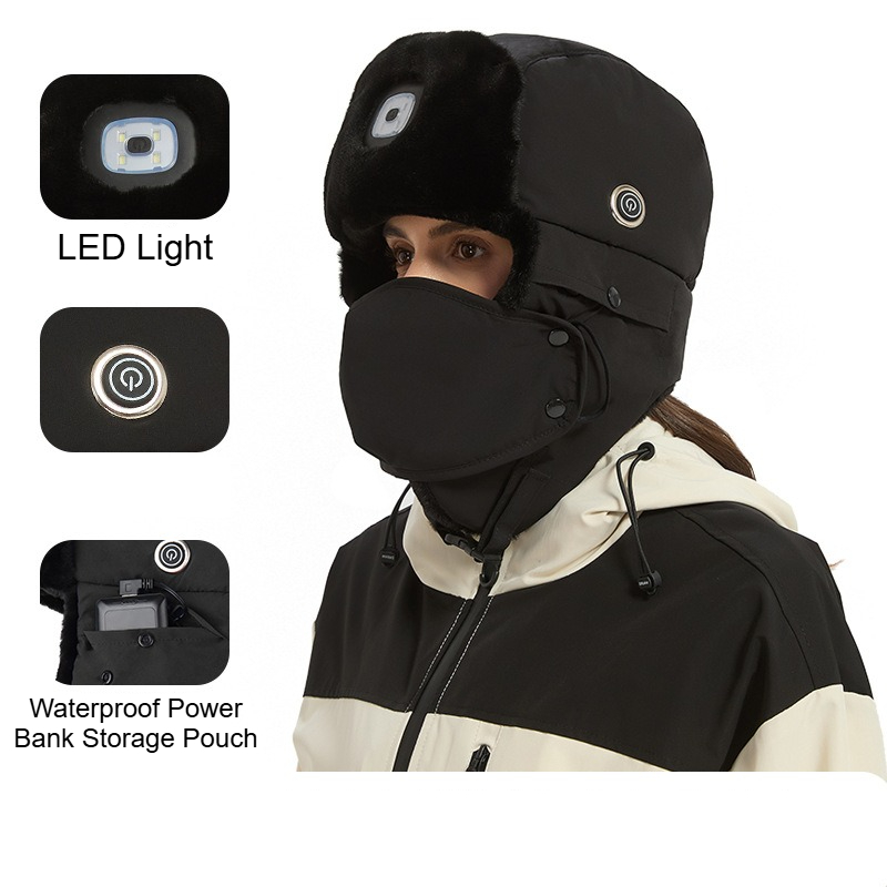 Winter Trapper Hat - USB Charging Thickened Heated Ski Hat