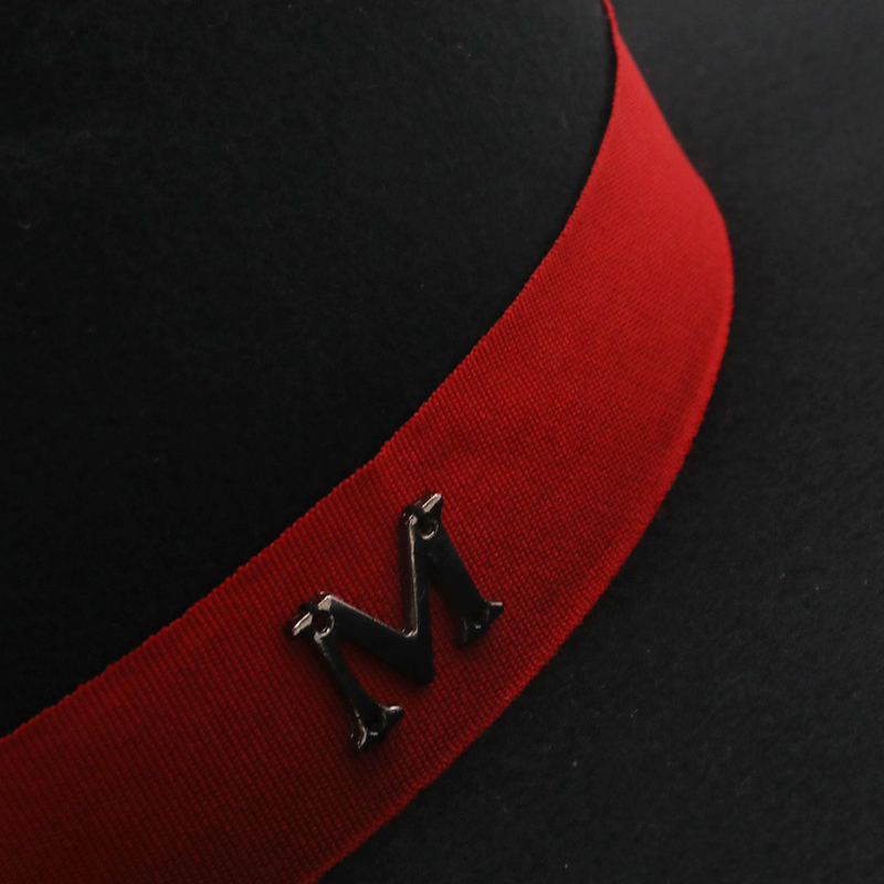 New Outer Black Inner red Wool - Fedora Hat Wool ulasan dan harga