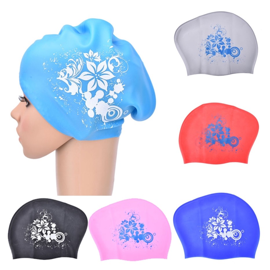 Silicone Swimming Cap for Long - Swim Hat Silicone ulasan dan harga