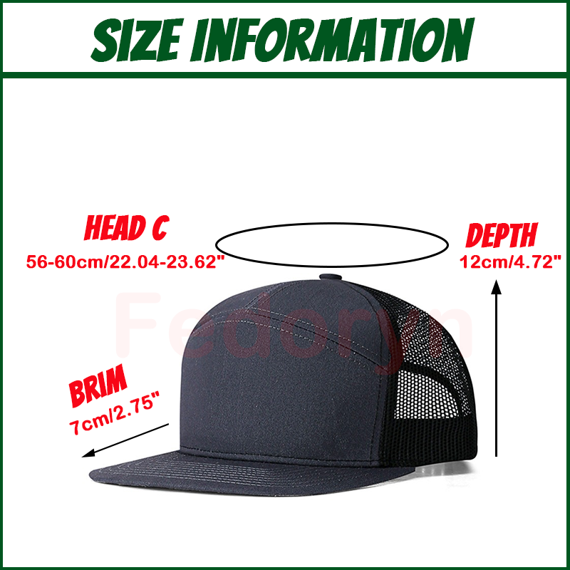 Fedoryn Custom Embroidery Logo - Trucker Cap Mesh ulasan dan harga