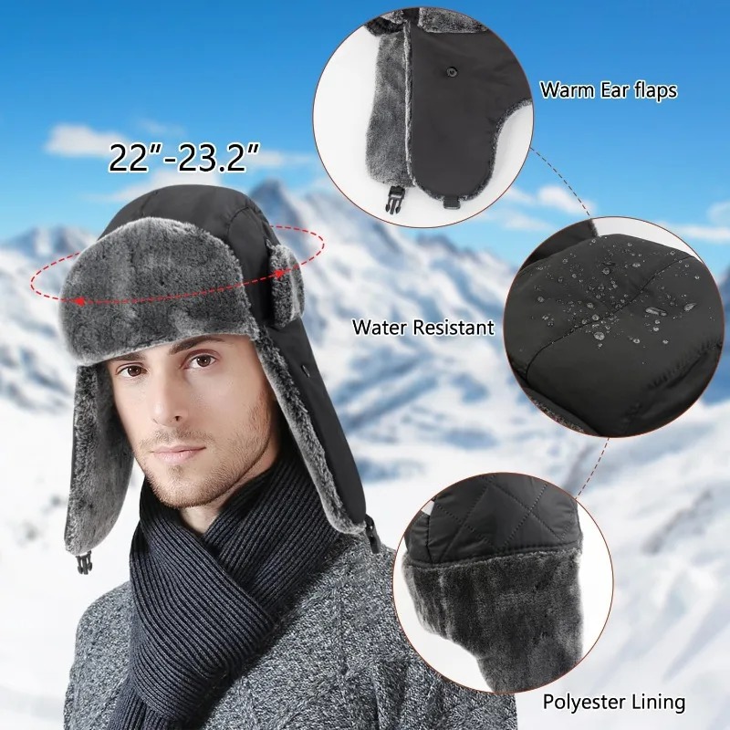 Snow Ski Army Military Ushanka - Trapper Hat Ear Flap ulasan dan harga