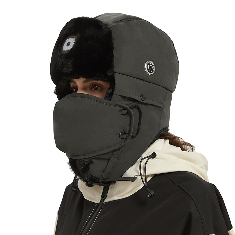USB Charging Thickened Heated  - Winter Trapper Hat ulasan dan harga