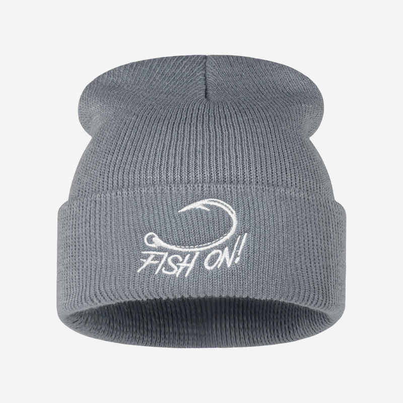 Outdoor Angler Fish On Embroid - Beanie Cuffed Knit ulasan dan harga