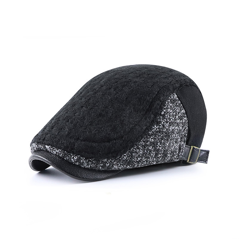 Men Newsboy Hats Thick Autumn  - Snapback Hat Flat ulasan dan harga